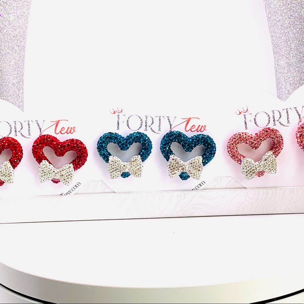 Bling Heart Earrings